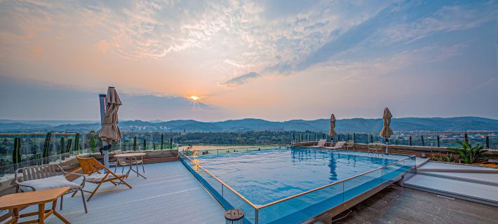 Mile Huquan Shuixiang Haofeng Wyndham Hot Spring Hotel 弥勒のホテル