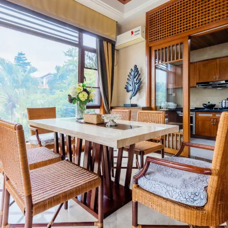 Island lakeside villas throughout the territory