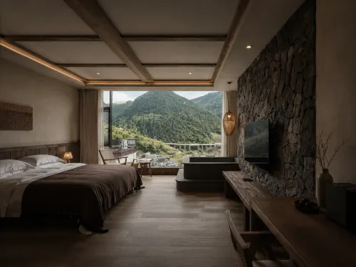 Yishan · Oxygen Bathing Smart Private Hot Spring Hotel (Mount Siguniang Scenic Area) - balcón