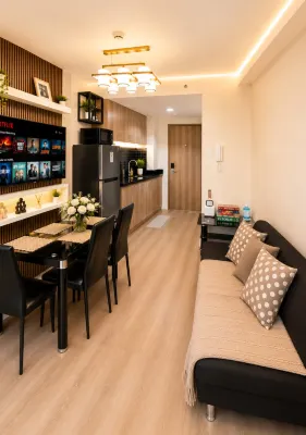 Modern Black 1BR Pool View w/ Netflix | Shore Pasay Near Mall of Asia - spa