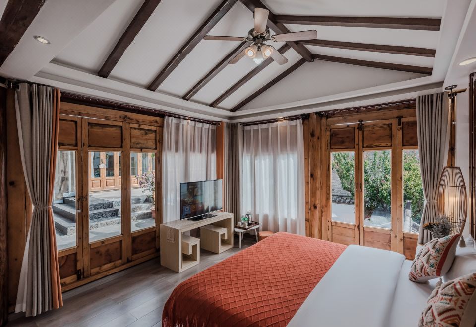 샹젤리제 숙소의 깨끗하고 아늑한 객실 내부