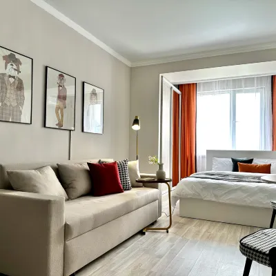 DANDY apartment with Mountain View in downtown Almaty โรงแรมใกล้Central Stadium