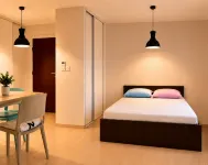 Bright Studio with Balcony, Tram 17, Gaillard, Geneva - 애견동반