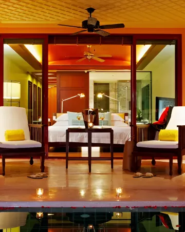 ห้องดีลักซ์สวีทพร้อมสระว่ายน้ำส่วนตัวเตียงคู่ 2 เตียง