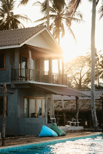 ห้องดีลักซ์ เตียงแฝด พร้อมวิวทะเล