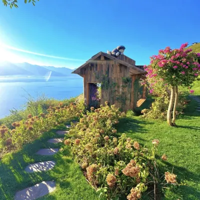 Mountain and Sea Pavilion•Yu Meng 360° Cang'er Moon Sea View Resort Private Villa under the clouds 종허 사원 주변 호텔
