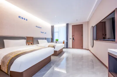 Yiju Hotel  Erdos Wushenqi Tuke Town China Petroleum Gas Station Hôtels à : Bannière d'Uxin