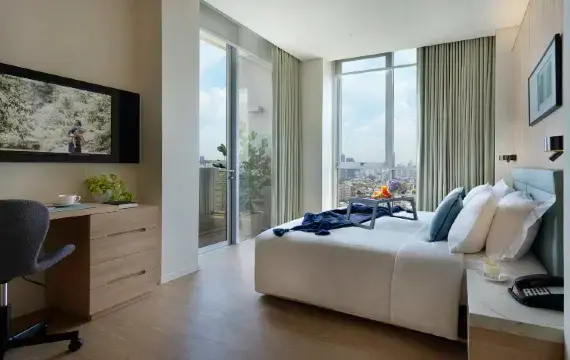 พรีเมียร์อพาร์ตเมนต์แบบหนึ่งห้องนอน ตกแต่งใหม่