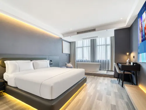 Feimu Movie Hotel (Ningbo Ocean World Fuming Road Subway Station) - جاكوزي
