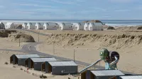 Lonely space desert glamping hotel