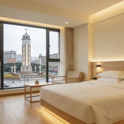 Laixi Hotel (Chongqing Jiefangbei Pedestrian Street Hongyadong Branch) โรงแรมใกล้อนุสาวรีย์เจียฟาง