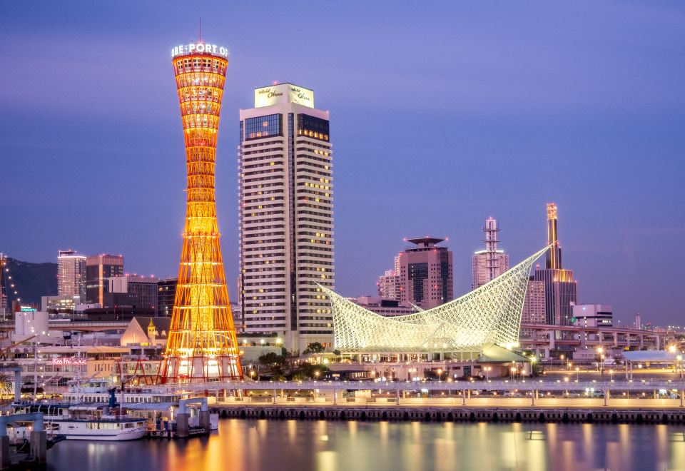 Hotel Okura Kobe exterior with water view