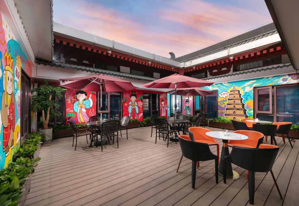 시안 완싱 인터내셔널 호텔의 현대적인 외관