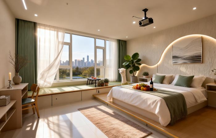 Yunshe·High-altitude View Smart Cinema Homestay (Yanji Yanbian University West Market Branch)
