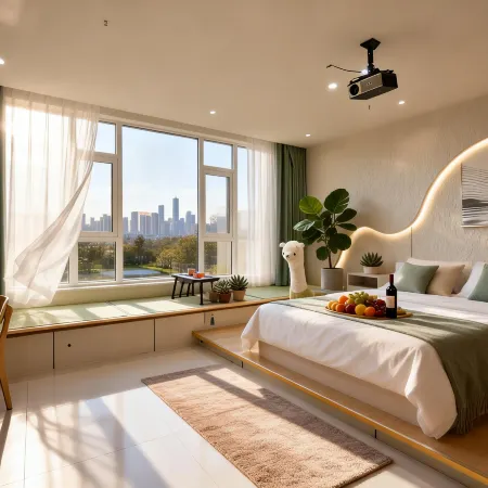 Yunshe·High-altitude View Smart Cinema Homestay (Yanji Yanbian University West Market Branch)
