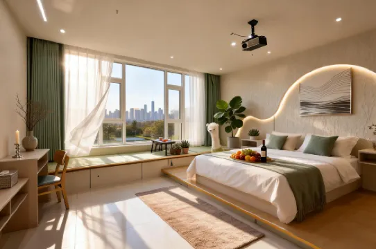 Yunshe·High-altitude View Smart Cinema Homestay (Yanji Yanbian University West Market Branch)