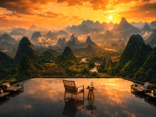 Lijiang • Muxin Resort Starry Sky Pool • Guilin Landscape Holiday Hotel