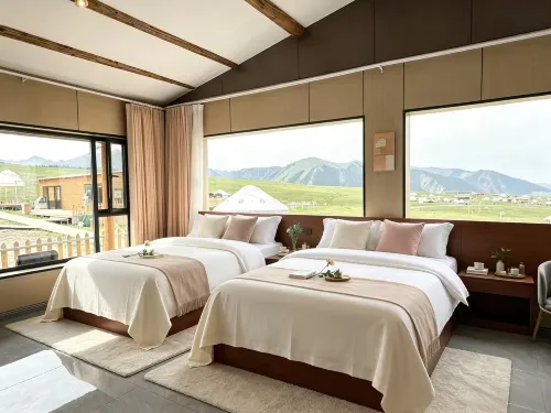 Tekes · Wantang | Mellow · Meadow · Vista Grassland Homestay (Kushtai) - Mountain view