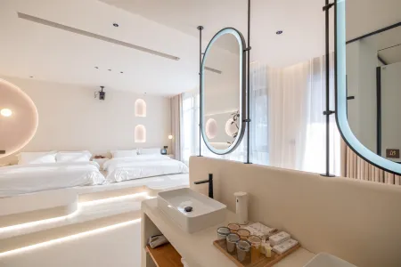 Yimu Yishu Garden Homestay (Xi'an Big Wild Goose Pagoda Datang Everbright City Branch) Отели рядом с достопримечательностью «Jingyugou Scenic Resort, Xi'an»