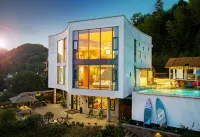First-time Designer Suye Private Tang Hot Spring Holiday Yinluxury Humanities and Art Villa Hotel in zona Longwang Mountain Top