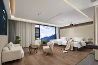Dusk Mountain Reflecting Snow Private Hot Spring Courtyard - balcony