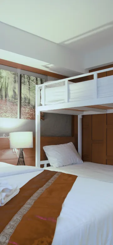 ห้องแฟมิลี่แบบเตียงสองชั้น