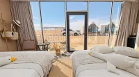 Camel shadows in the vast desert - balcony