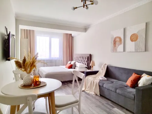 KOLOS Studio with a mountain view in the center of Almaty