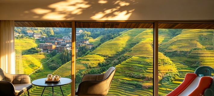 Longji Terrace Yueshu Panorama Guesthouse Hoteles en Longsheng