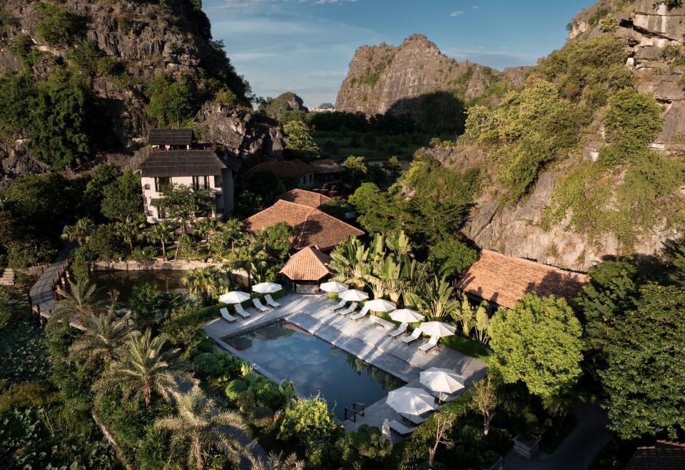 An Hideaway Resort Ninh Binh tranquil pool and mountain sanctuary