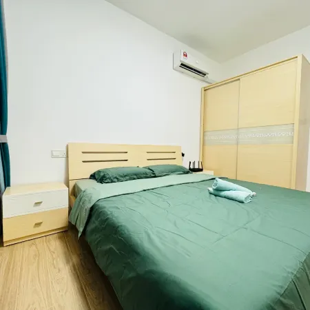Cozy 2B1R 4pax condo forest City 3A-3201 Отели в г. Gelang Patah