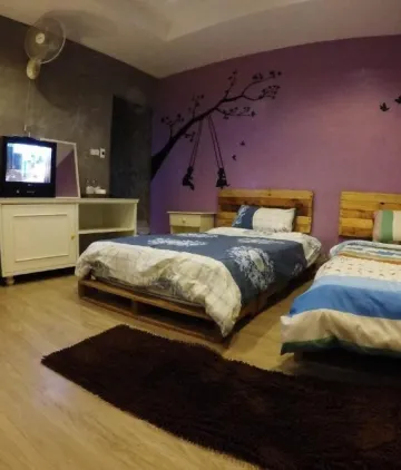 ห้องมาตรฐานเตียงแฝดพร้อมพัดลม