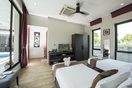 วิลล่า 4 ห้องนอน สระว่ายน้ำส่วนตัว (วิลล่า 5)