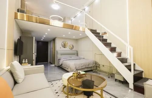 Yipin Duplex LOFT Homestay (Zibo Wuyue Plaza) - مطابخ