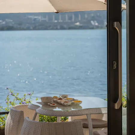 On the side of clear water, sunrise on the sea, waterfront and sea view vacation accommodation