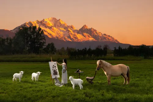 山眷雲·日照金山·田也咖啡·雪山全幅畫景飯店 飯店周邊 Photos
