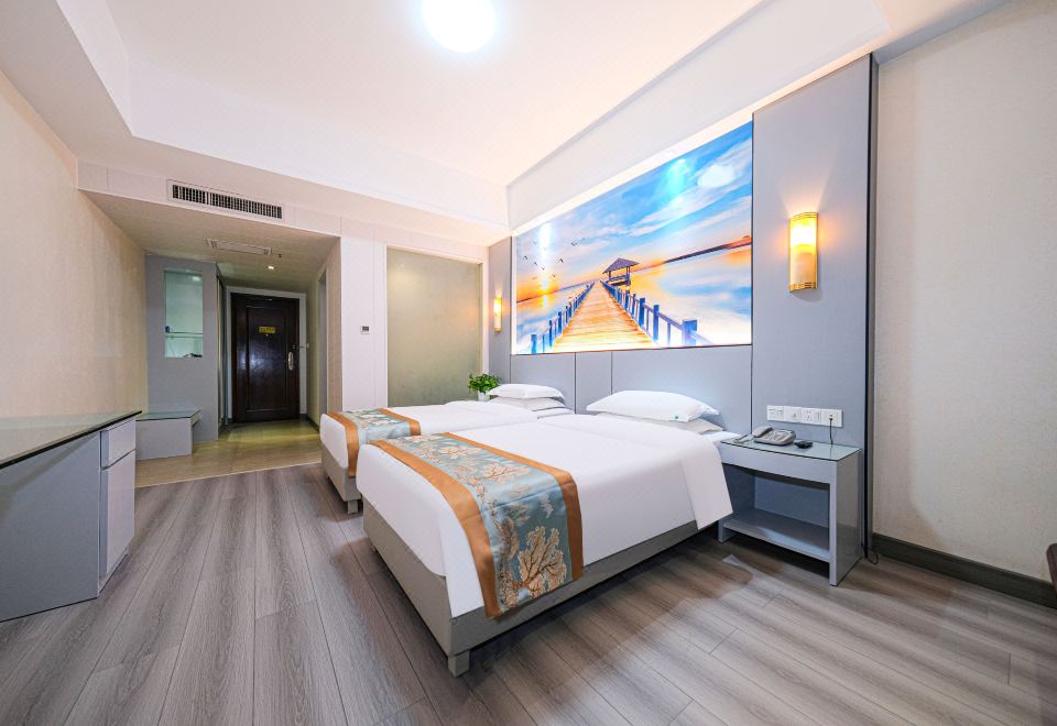 깔끔하게 정돈된 호텔 침구류