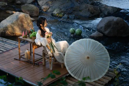 Anji Qixin Mountain Hidden Valley Villa Mountain and Wild Hot Spring Travel Photography Stay Отели рядом с достопримечательностью «wu he cun»