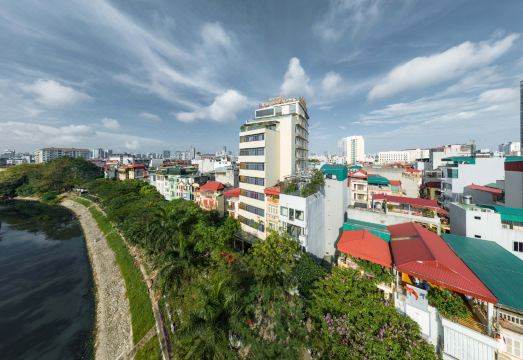 리버사이드 하노이 호텔에서 바라본 홍강 전망