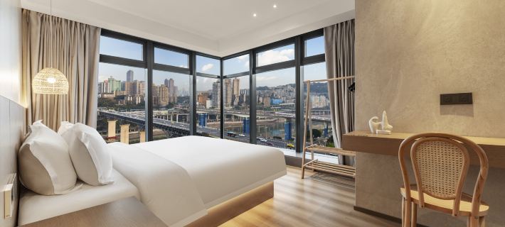 Wulan River View Homestay (Chongqing Guanyinqiao North Bin 1st Road Branch) Hotéis em Xunquim