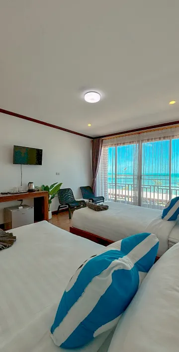 ห้องเตียงแฝดสบาย ๆ วิวทะเล
