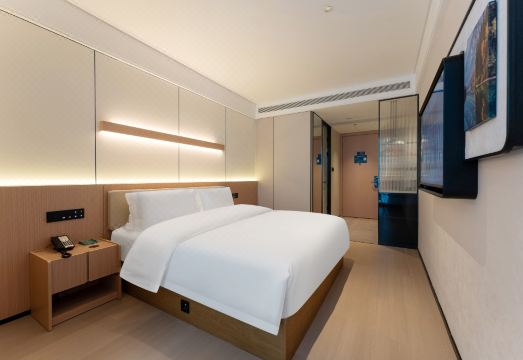 샤먼 기차역 인근 도시 야경