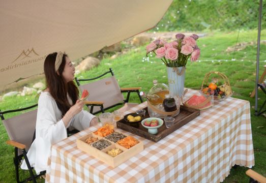 글램핑 텐트 외부 전경