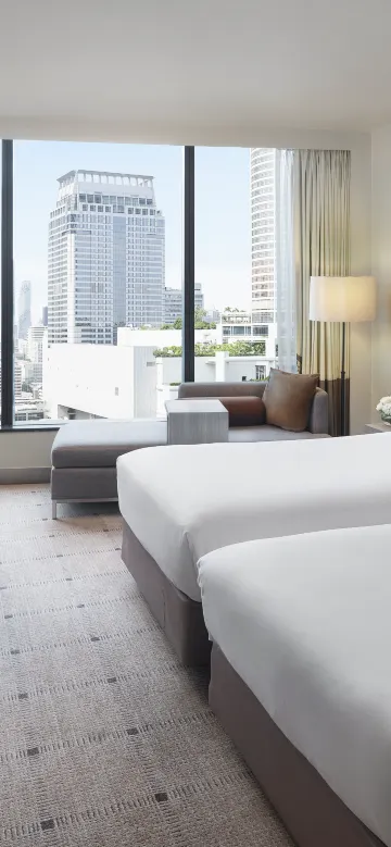 ห้องพรีเมียร์เตียงแฝดพร้อมวิวสวนสาธารณะ