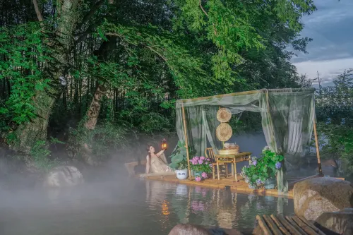 Anji Qixin Stream Swing Valley Villa Hot Spring Family Retreat - Kitchen