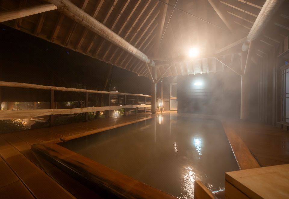 히라유 온천 설경