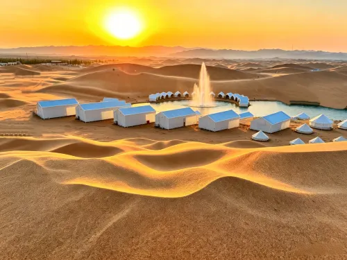 The desert camping hotel of the proprietress of Shapotou, Zhongwei - 주차장