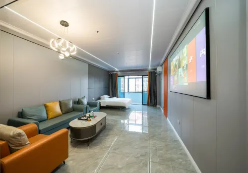 Tihua Starry Sky Top Cinema Homestay (Golden Green European City Branch) - Kitchens