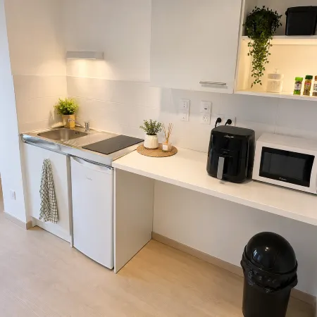 Bright Studio with Balcony, Tram 17, Gaillard, Geneva