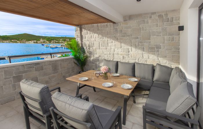 Seafront villa Kupinica with private indoor Pool